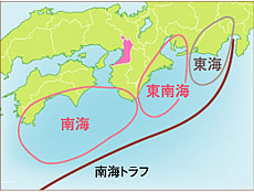 南海地震地図